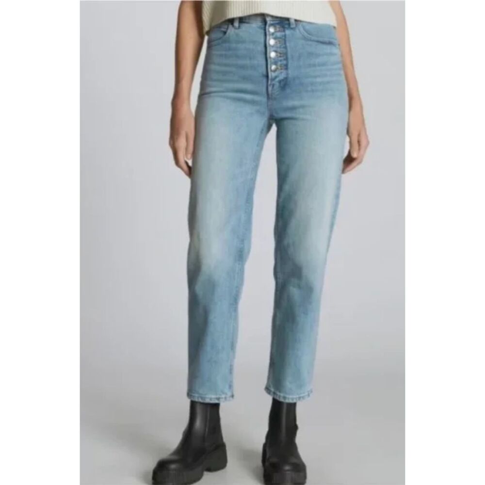 EVERLANE Way High Jeans Organic Ankle High Rise Straight Leg Denim Womens 26L